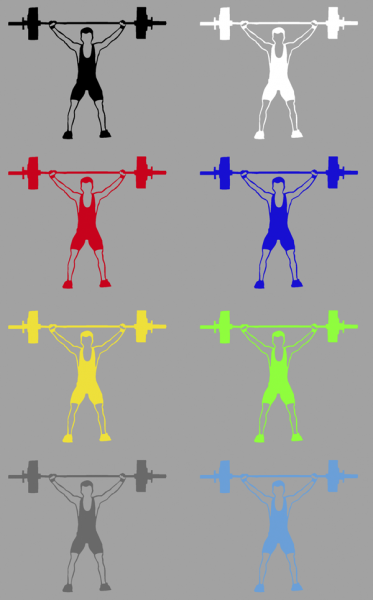 Aufkleber Gewichtheber